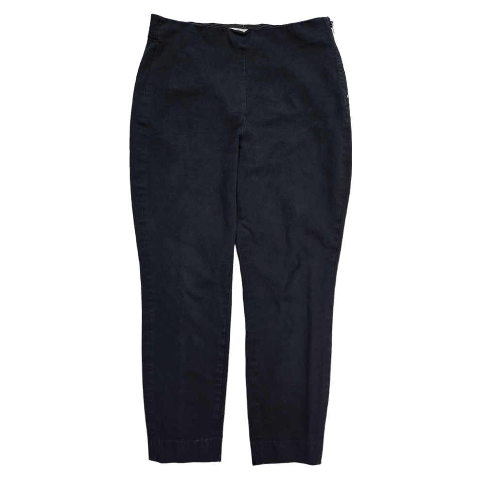Everlane Black Side Zip Work Pant Cropped Elastic Waistband Career Preppy